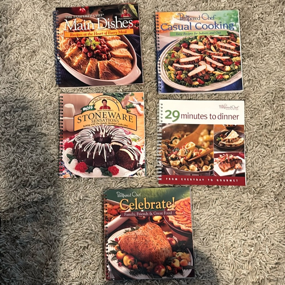 Five Pampered Chef Cookbooks
